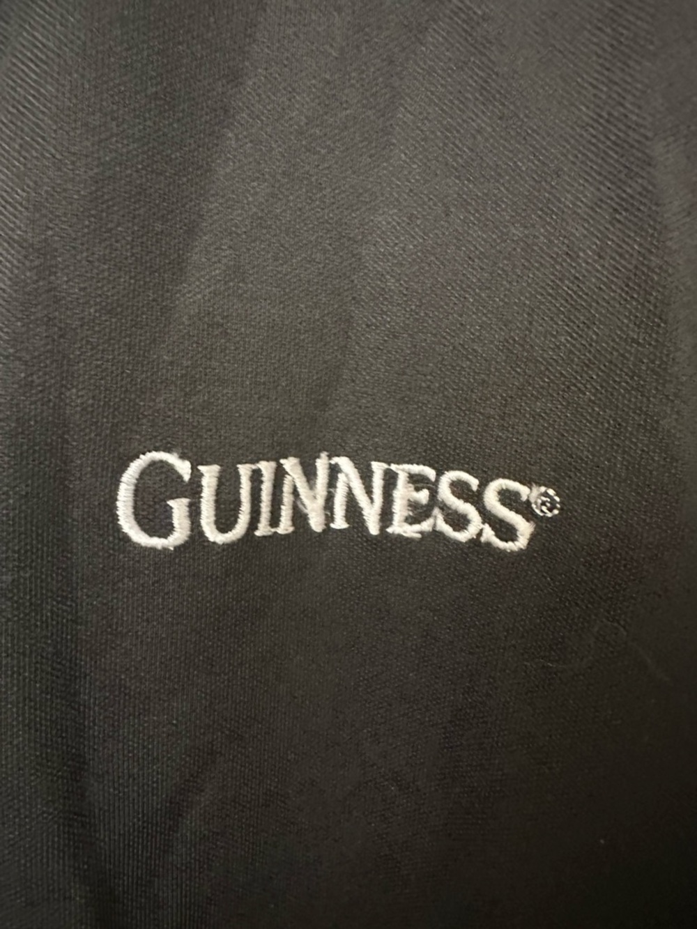 Guinness Men's XXL Black White Sport Golf Rugby Polo Shirt ESTD 1759 Embroidered - Picture 3 of 9